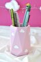Cloudy Pink Organizer & Pen Holder & Toothbrush Holder (Geometric) - 2