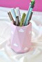 Cloudy Pink Organizer & Pen Holder & Toothbrush Holder (Geometric) - 3