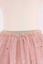 Powder Pink Shiny Hearts Girls' Tulle Skirt - 4