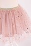Powder Pink Shiny Hearts Girls' Tulle Skirt - 3