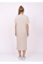 Women's Cream Casual Short Sleeve Summer Combed Cotton Dress / Sevde Ugur - 7