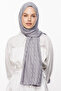 Wave Pattern Silky Jacquard Shawl Mineral Gray - 8
