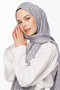 Wave Pattern Silky Jacquard Shawl Mineral Gray - 4