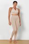 Women's High-Waist Corded Fabric Stretchy Sports Leggings 4117 - 2