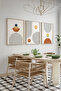 3 Piece 3D Poster Painting Set with Real Wood Frame