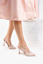 Women's Nude Patent Leather Pointed Toe Elegant and Comfortable: Classic Heeled Shoes