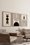 3 Piece 3D Poster Painting Set with Real Wood Frame