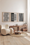 3 Piece 3D Poster Painting Set with Real Wood Frame