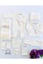 Flower Embroidered Lace Detailed 10-Piece Organic Hospital Discharge Set 100% Cotton Newborn Baby Girl