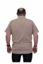 Large Size Men's Polo Collar T-Shirt - Leaf 24457 BEIGE - 2