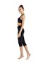 Women's Black Sports Capri Tights - C5T2N0O08 - 3