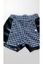 Girl's Plaid Black Skirt with Leather Buttons on the Back - 2