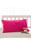 Fuchsia Colored Cotton Fabric Pillow Case with Cover (2 Pieces) 50 X 70 Cm