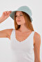 Bow Detailed Linen Bucket Women's Hat - 7