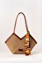 Jude Women's Straw Zippered Scarf Detailed Shoulder Strap Bag