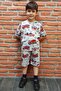 New Season Car Scoop Printed Summer Set 2-Piece Bottom Top Daily Set 100% Cotton - 5