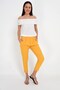 9132590 Azra Pocketed Elastic Waist Carrot Trousers Mustard