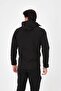 Camp457 Outdoor Softshell Water and Wind Resistant Inside Fleece Portable Hooded Men's Black Tactical Coat - 6
