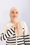 Combed Cotton Shawl Jersey Shawl - Beige - 3