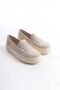 Iveriana Beige Women's Laceless Genuine Leather Sneaker Daily Shoes