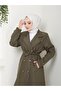 WOMEN'S LINED PLUS SIZE Transitional BUTTON-UP BELTED DETAIL NEW SEASON TRENCH DENIM JACKET - 6