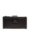 Women's Faux Leather Multi-Compartment Large Size Elite Wallet Black - 5
