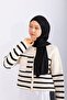 Combed Cotton Shawl Jersey Shawl - Black - 5