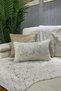 Rabbit Plush Gold Foil Printed Sofa Cover & Shawl - Cream - 3