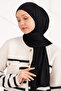 Combed Cotton Shawl Jersey Shawl - Black