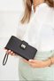 Women's Faux Leather Multi-Compartment Large Size Elite Wallet Black