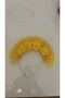 Handmade Yellow Tulle Crown with 3D Flower Details - 4