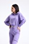 Lilac High Waist Side Pocket Wide Leg 100% Cotton Sweatpants - 3
