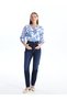LCW - Women's Long Sleeve Blouse with Tie-Up Collar and Floral Print - 3