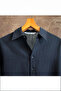 Men's Linen Oversize Shirt - Long Sleeve, Shirt Collar - 2
