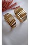 Women's Stainless Steel Thick Rib Handcuff Bracelet Steel Bracelet - 4