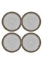 Volonte Bordered Cream Jute American Service 4-Piece Knitted Straw Plates - 3