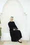 Tassel Detailed Laced Hijab Dress - black - 4