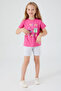 Rolypoly Besties Forever Light Fuchsia Girls' Shorts Set