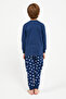 2996 Pure Love Little Sweet Dark Indigo Boys' Long Sleeve Pajama Set - 6