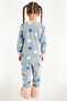 Rolypoly Rabbit Water Green Girl's Long Sleeve Pajama Set - 5