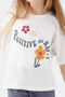 Rolypoly Positive and Happy Cream Girls' Short Sleeve Pajama Set - 5