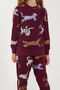 Tiger Purple Girl's Long Sleeve Pajama Set - 3