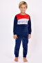 Rolypoly Sporting Navy Blue Boy's Pajama Set