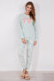 Rolypoly Natural Power Water Green Women's Long Sleeve Pajama Set - 3
