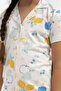 Rolypoly Fruits Girl's Shirt Pajama Set 2756-g - Vanilla - 3