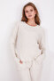 Cream Women's Knitwear Long Sleeve Pajama Set - 2