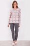 Plaid Powder Women's Long Sleeve Pajama Set