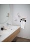 30 Cm Black Towel Rack with Shelf, Towel Holder with Metal Shelf, Hotel Bathroom Hanger, Kitchen Bathroom Towel Holder with Shelf - 3