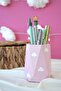 Cloudy Pink Organizer & Pen Holder & Toothbrush Holder (Geometric)