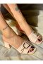 DI BEIGE PATENT LEATHER BUCKLE Slipper - 6